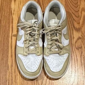 Nike White and Tan Sneakers